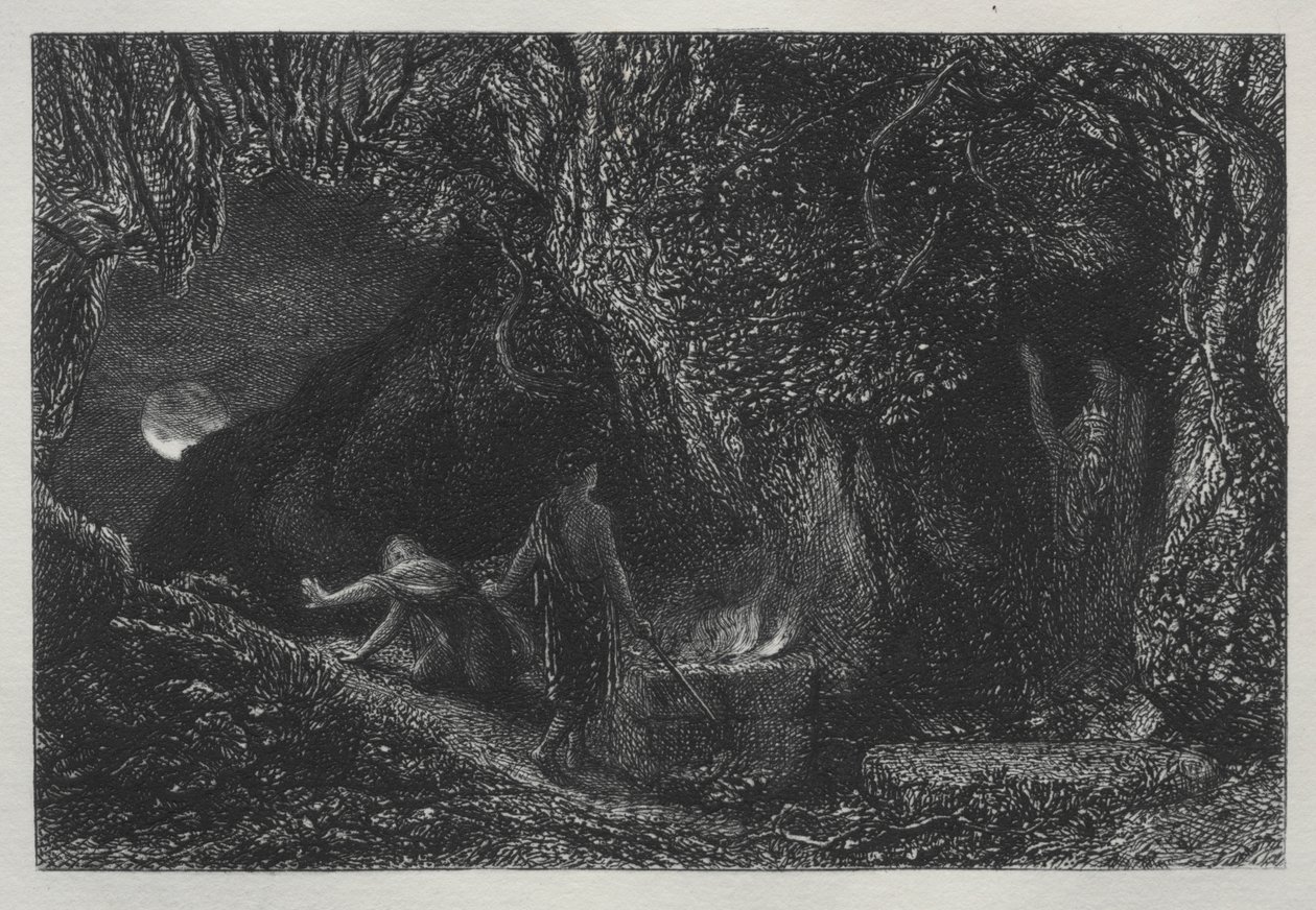 Het graf door Samuel Palmer
