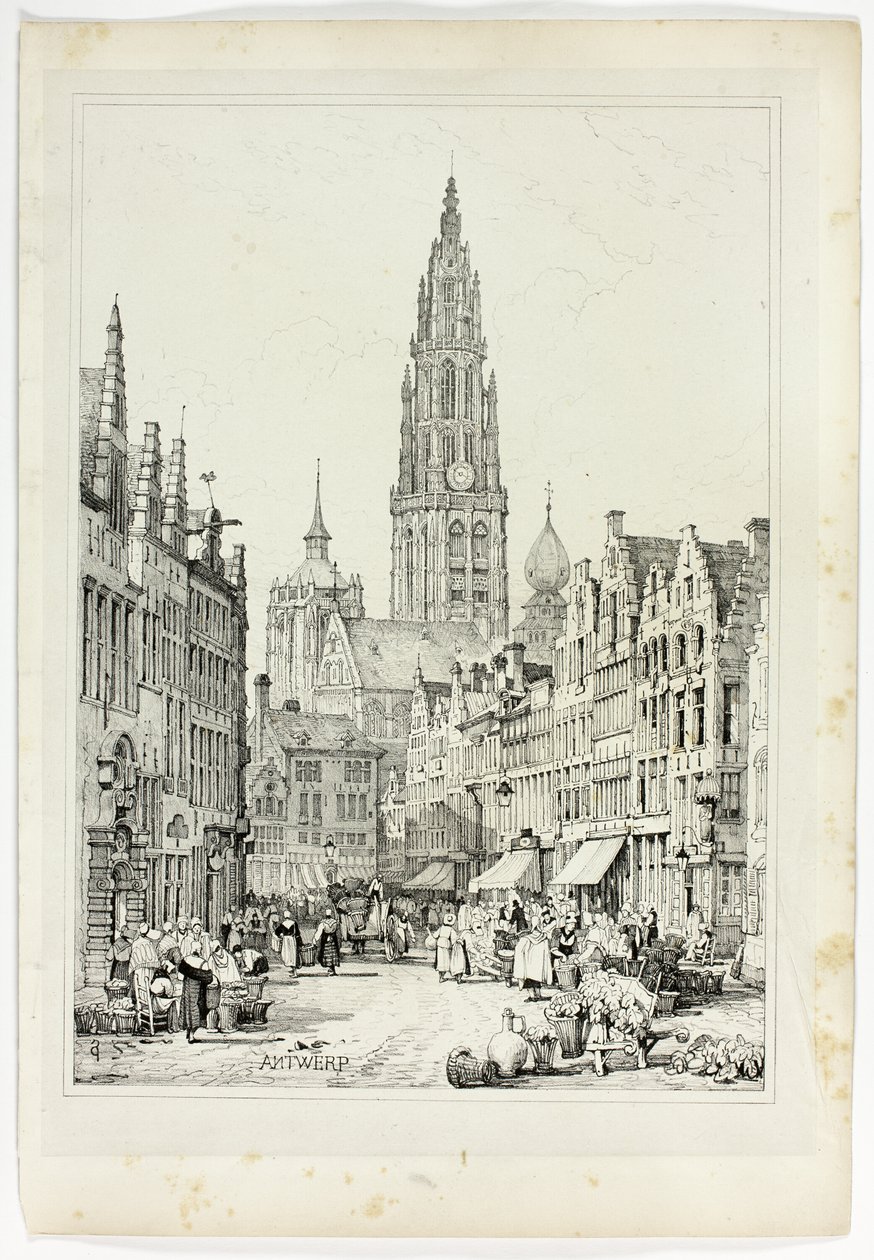 Antwerpen door Samuel Prout