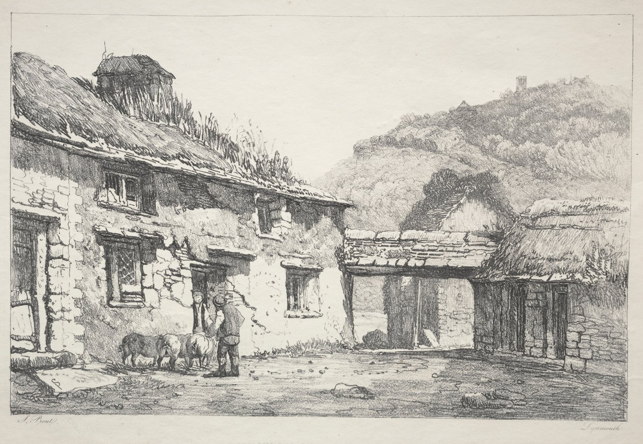Lynmouth, 1819 door Samuel Prout