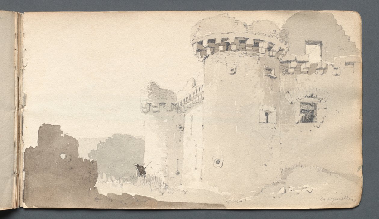 Schetsboek: Vernietigd Kasteel, 1814 door Samuel Prout