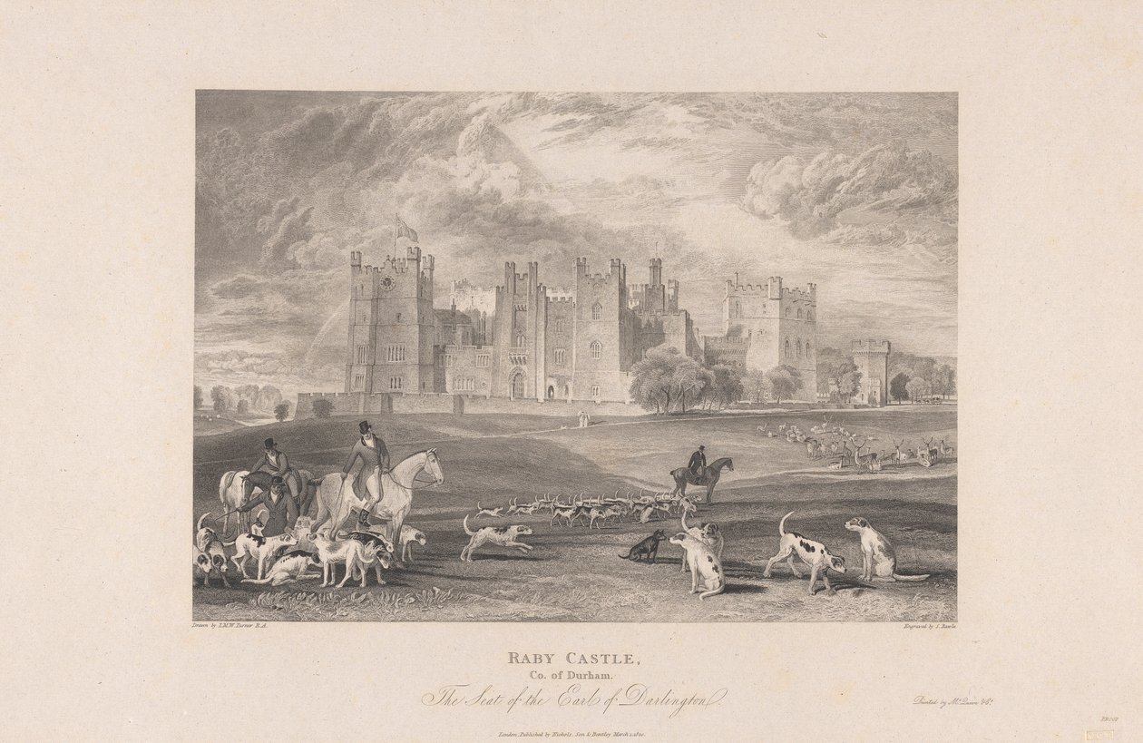 Raby Castle, County of Durham door Samuel Rawle