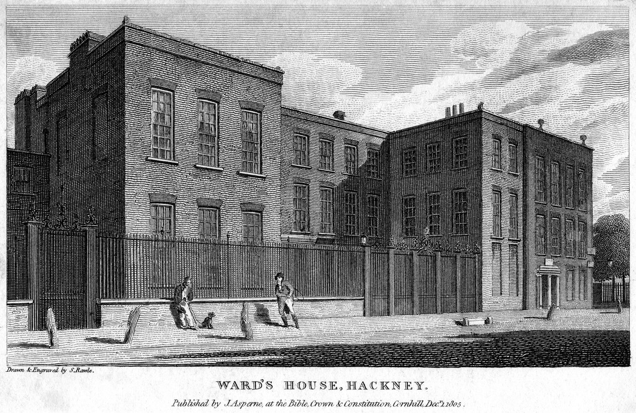 Wards Huis, Hackney, Londen, 1805 door Samuel Rawle