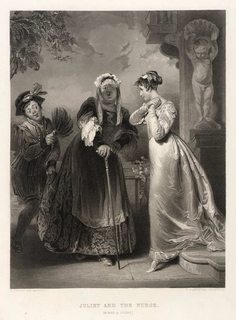 Julia en de verpleegster (Romeo en Julia) door Samuel Sangster