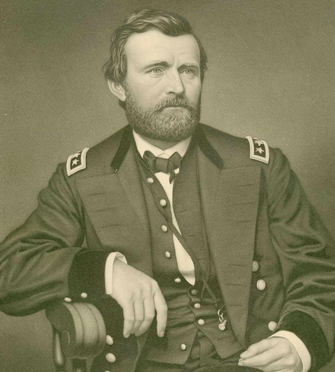 Generaal Ulysses S. Grant (uitsnede) door Samuel Sartain
