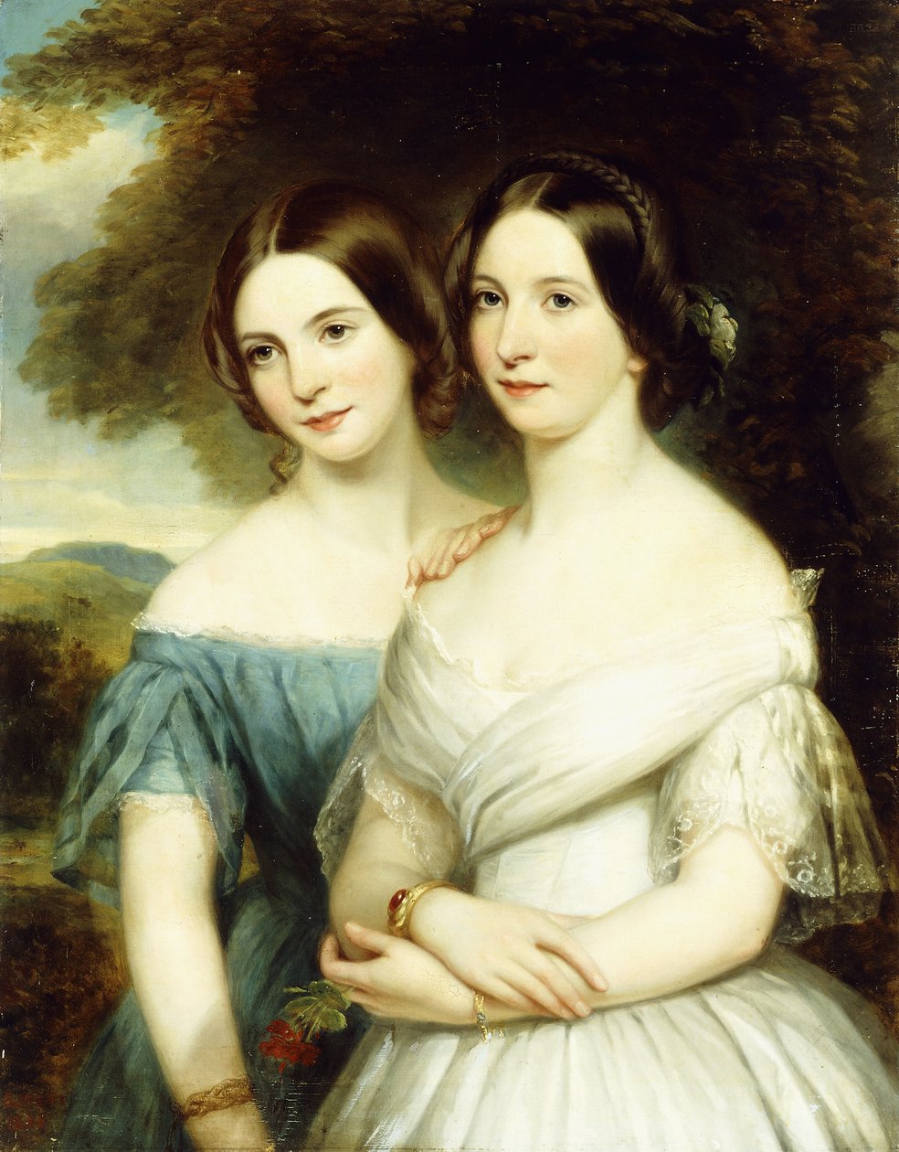 Portret van Twee Zussen, 1856 door Samuel West