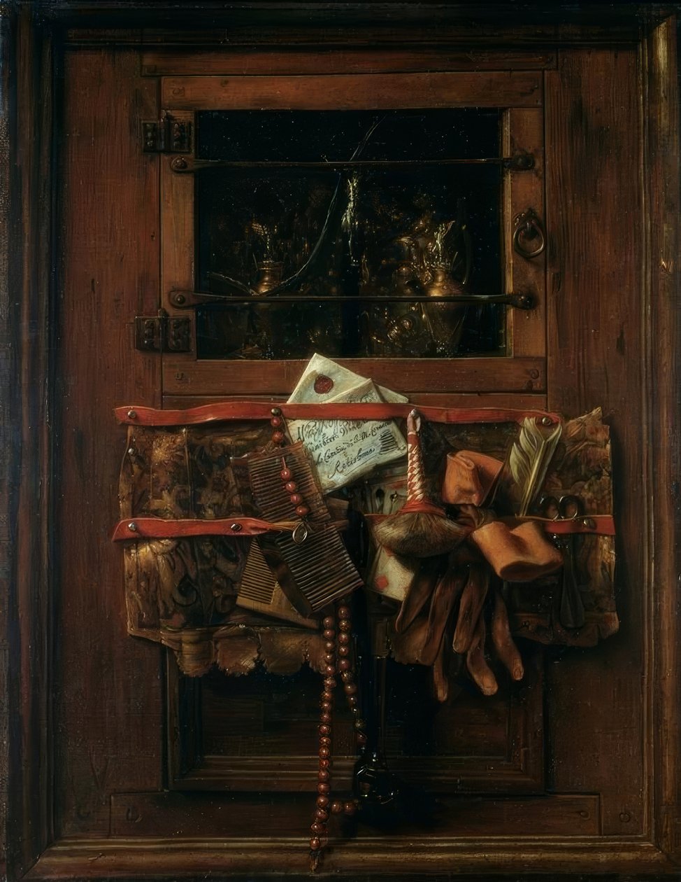 Stilleven met brief door Samuel van Hoogstraten