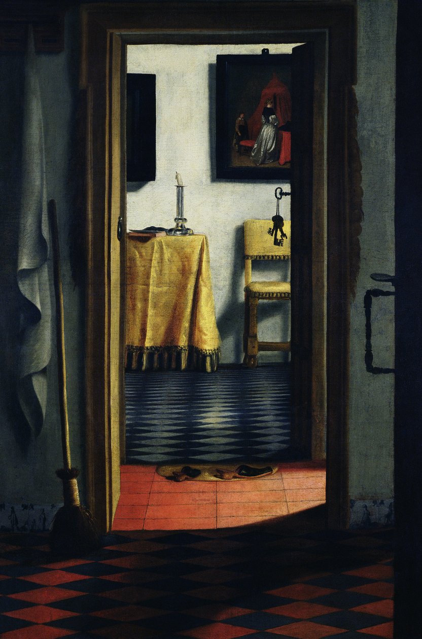 De pantoffels, late 17e eeuw door Samuel van Hoogstraten