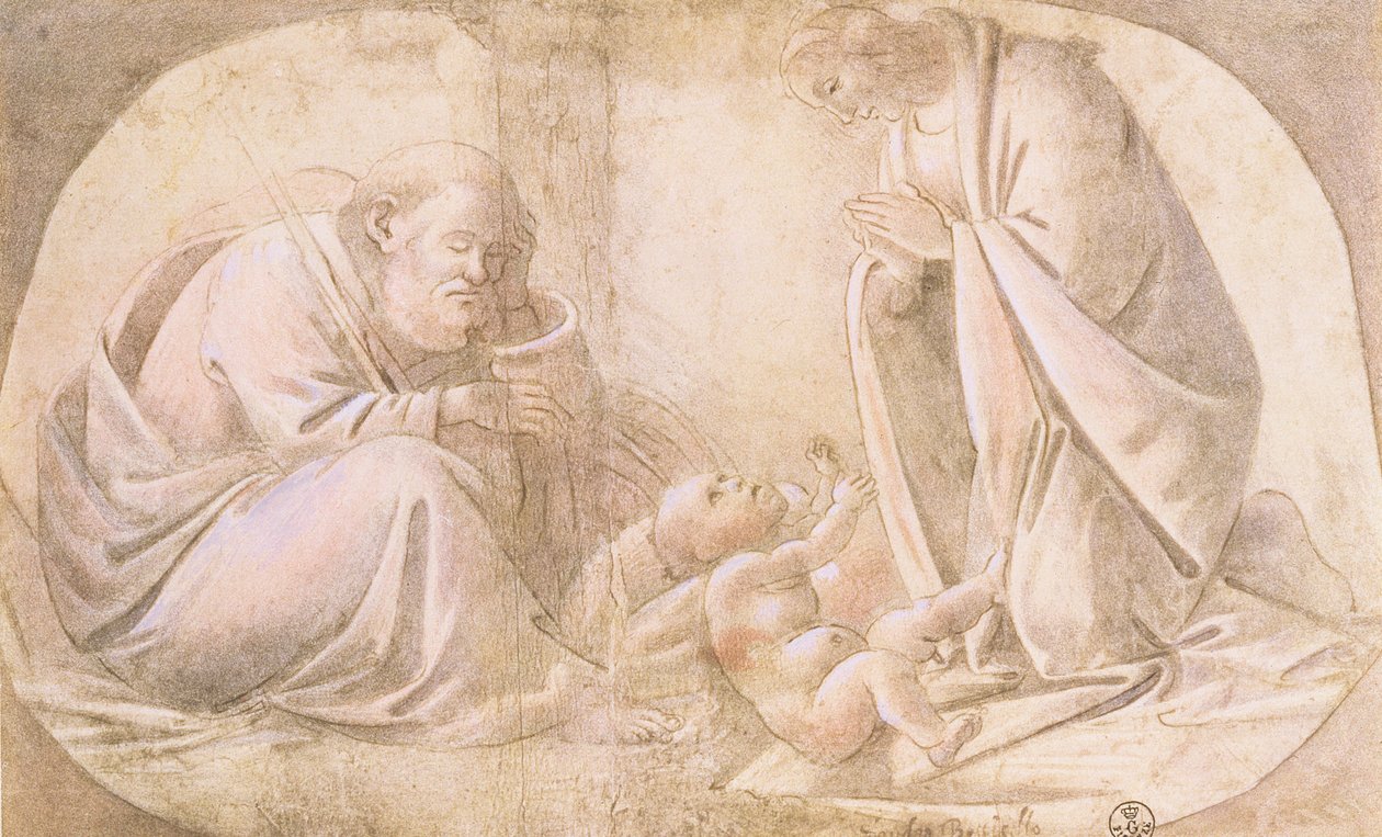 Geboorte (pen en inkt met gouache) door Sandro Botticelli