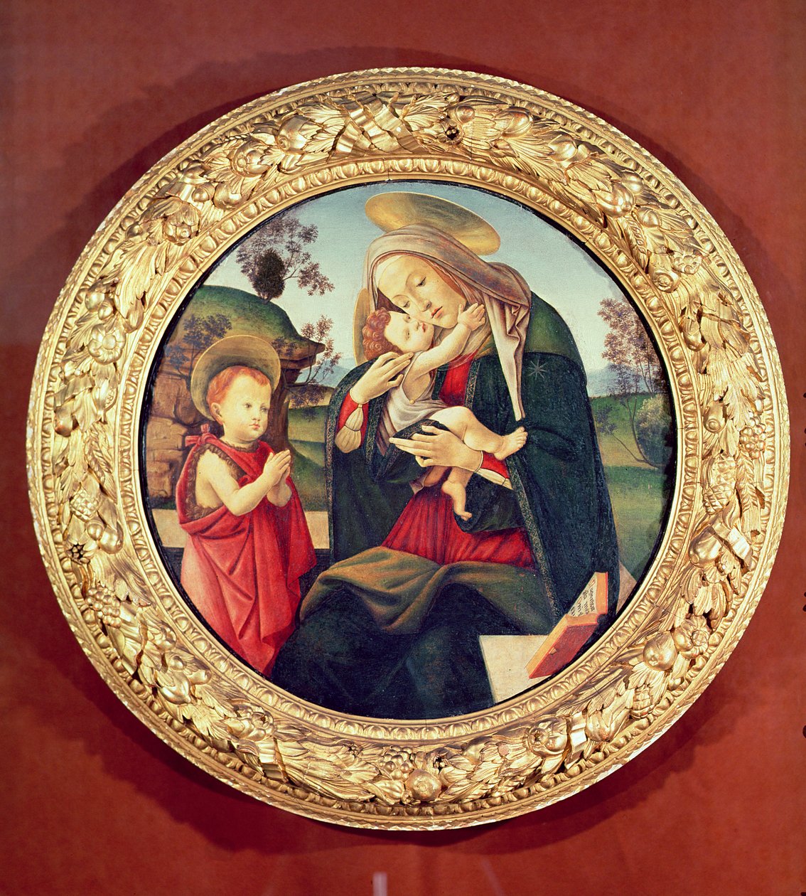 Maagd en Kind met Johannes de Doper door Sandro Botticelli