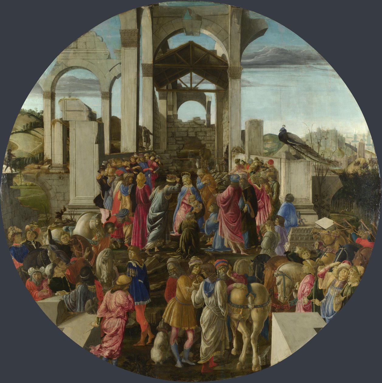 Aanbidding der wijzen door Sandro Botticelli