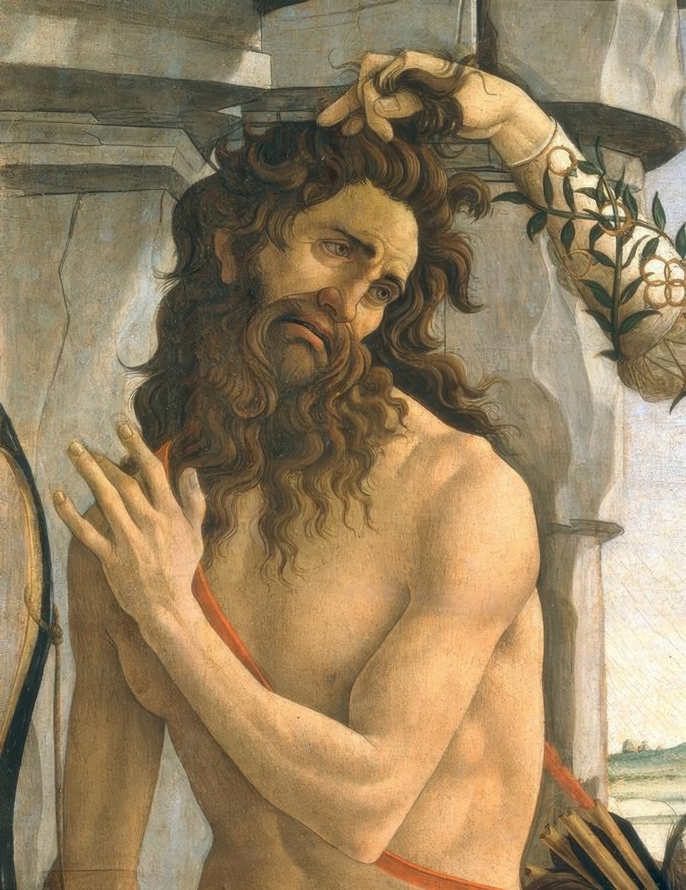 Minerva temt de centaur door Sandro Botticelli
