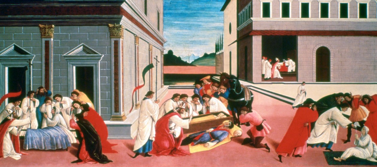 Drie wonderen van St. Zenobius door Sandro Botticelli