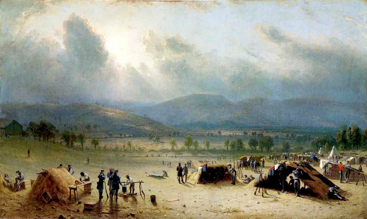 Het 7e Amerikaanse Regiment nabij Frederick, Maryland, 1863 door Sanford Robinson Gifford