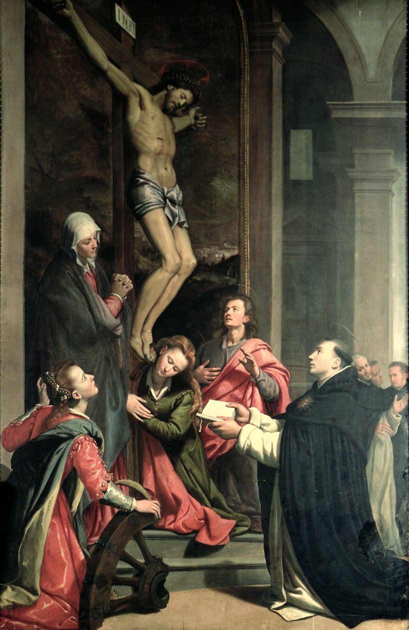 St. Thomas in Gebed door Santi di Tito