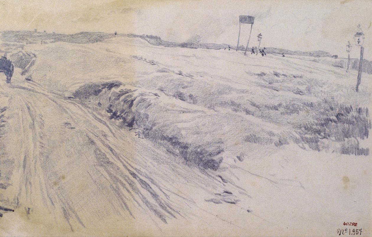 Landschap, stadsrand door Santiago Rusiñol