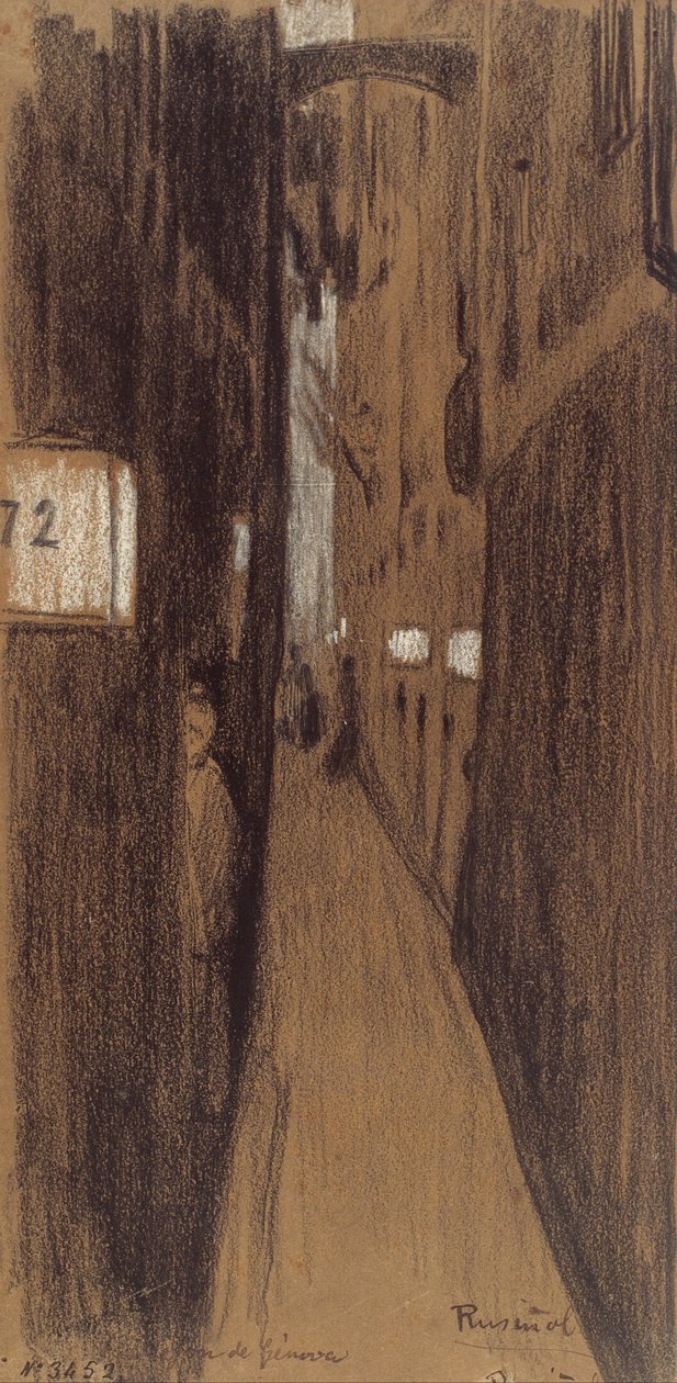 Steeg in Genua door Santiago Rusiñol