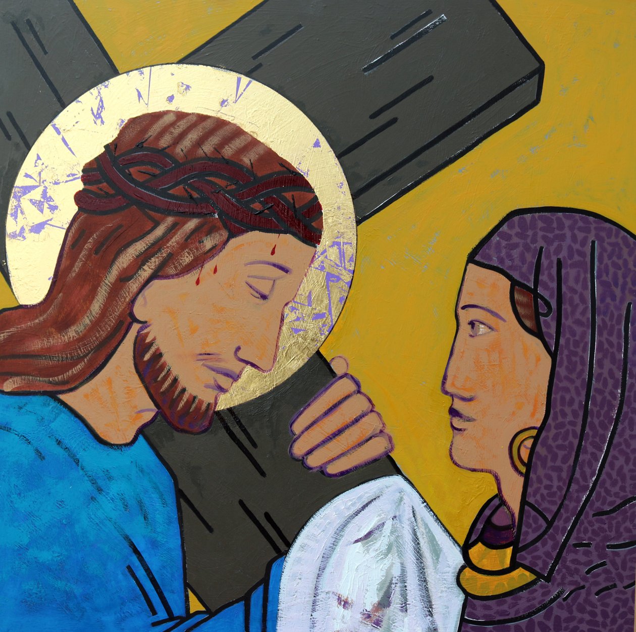 Jezus en Veronica door Sara Hayward