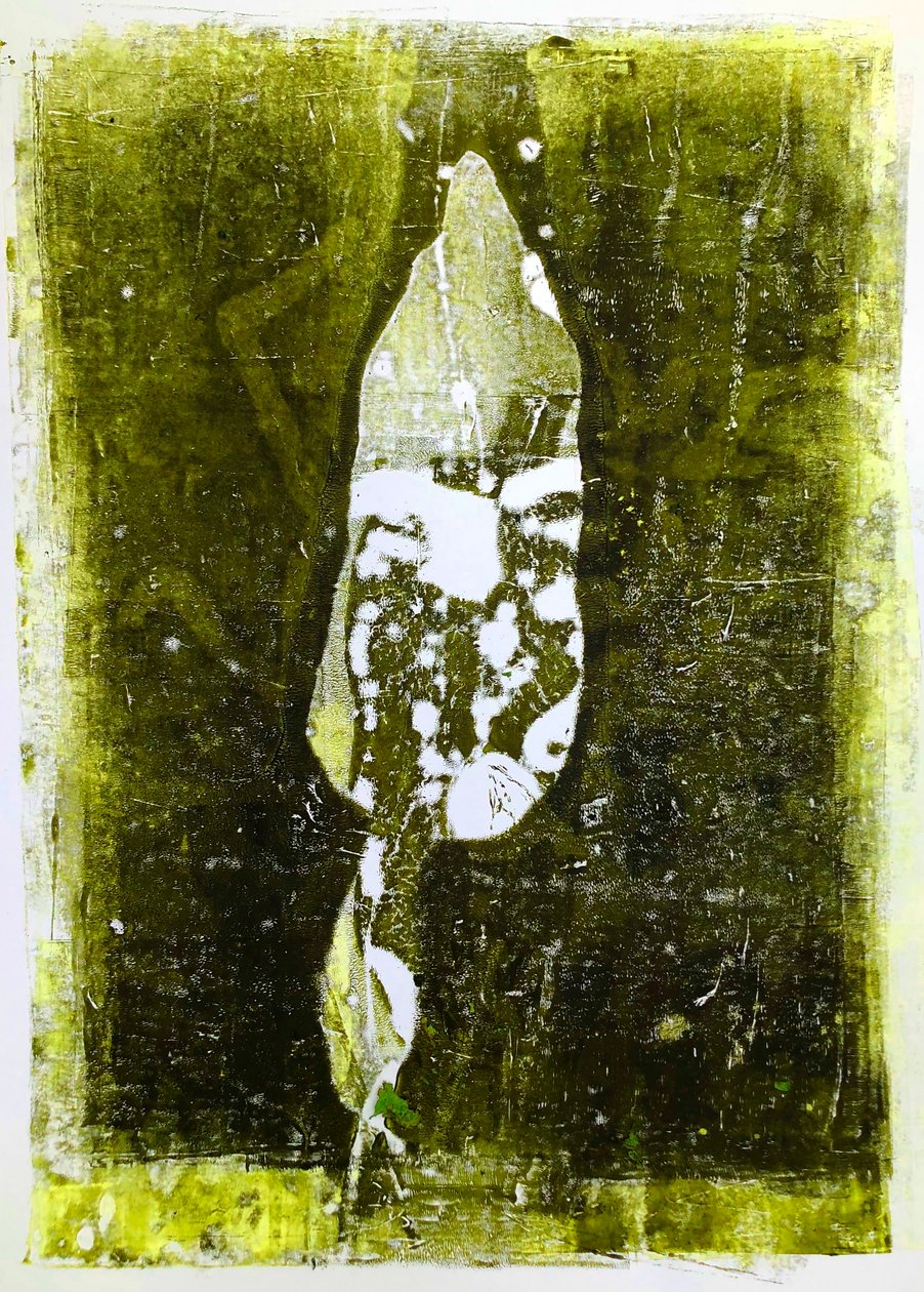 Abstract blad door Sarah Thompson Engels