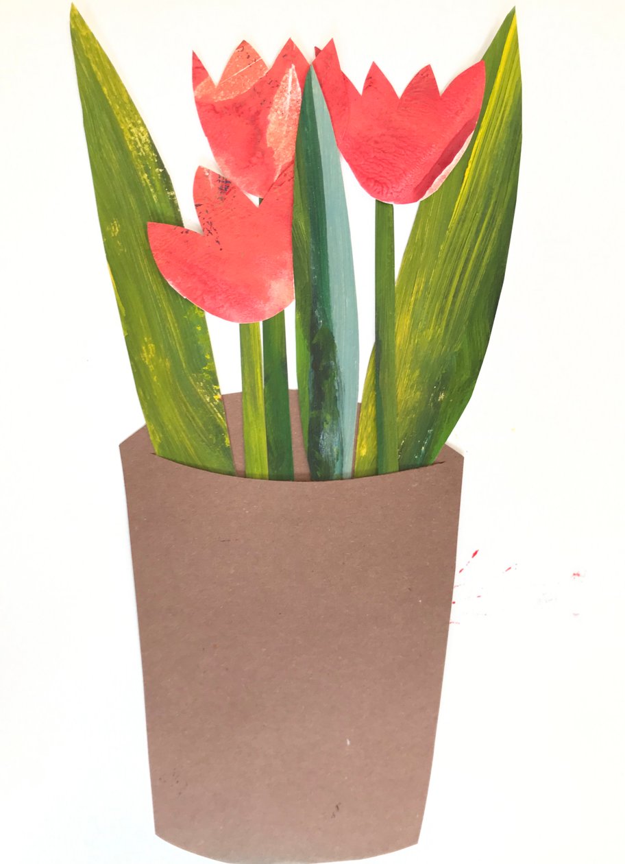 Tulpen in een pot door Sarah Thompson Engels