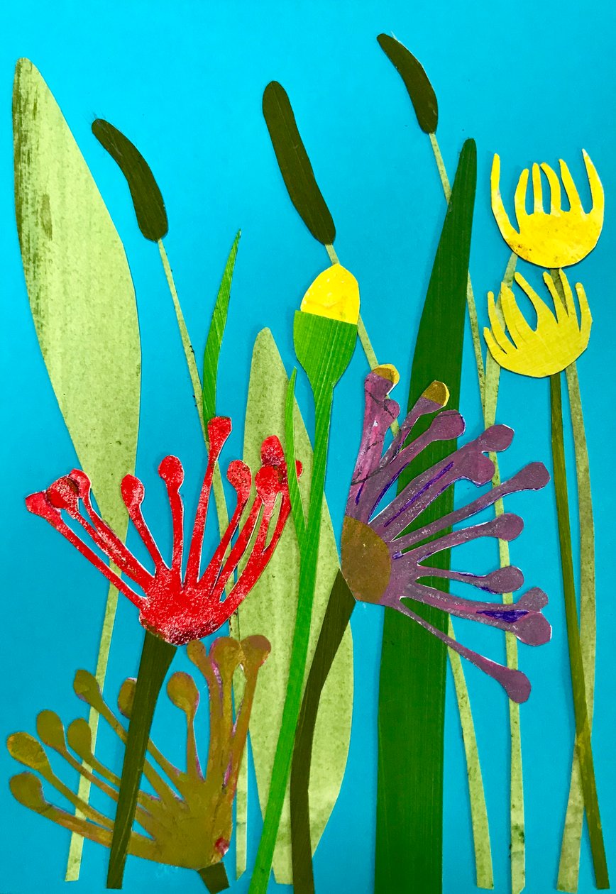 bloemen en grassen door Sarah Thompson Engels