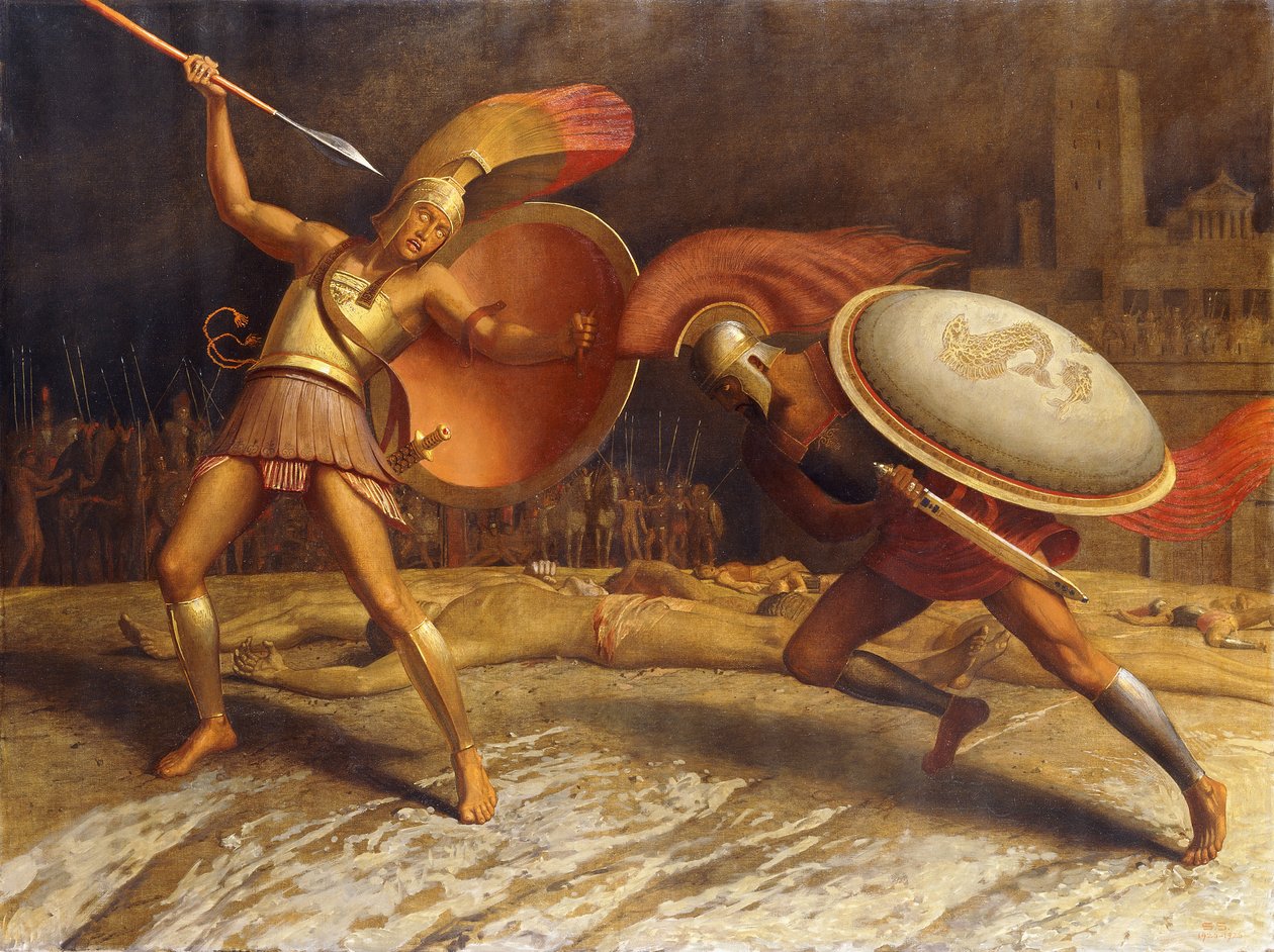 Hector en Achilles door Sascha Schneider