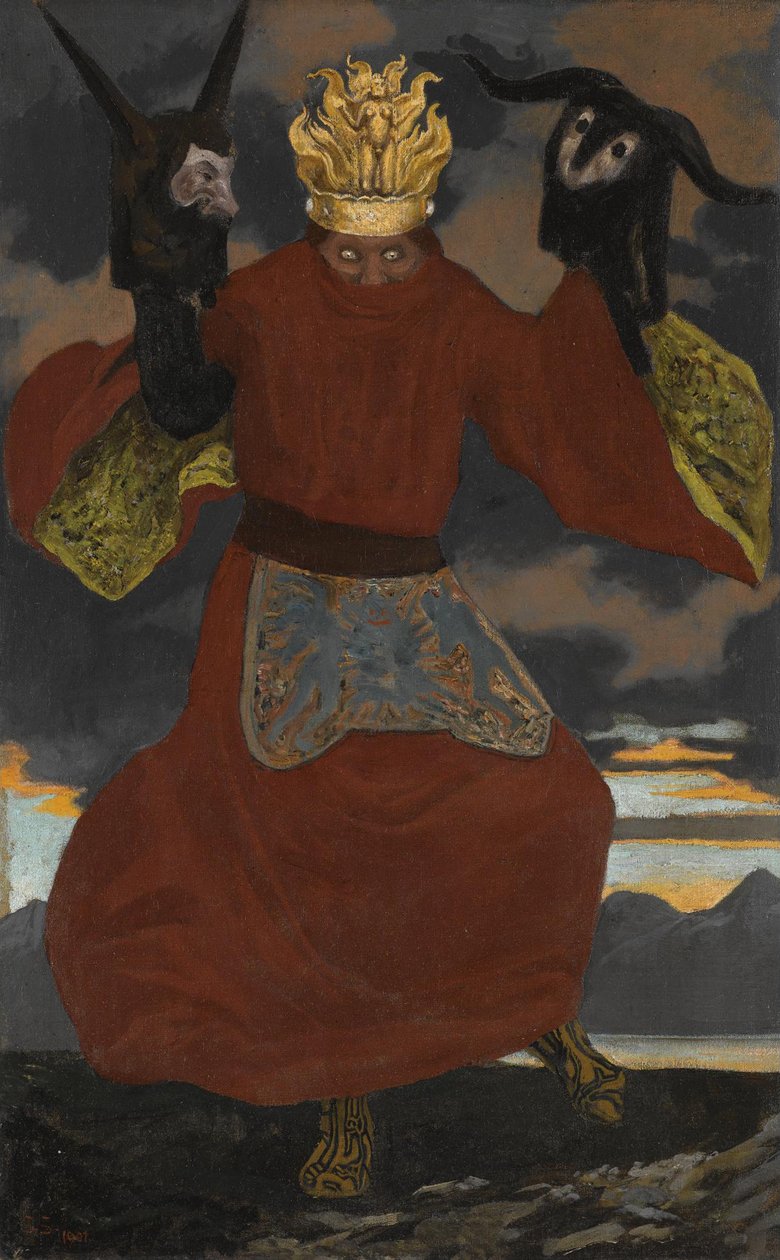 De Sjamaan, 1901 door Sascha Schneider