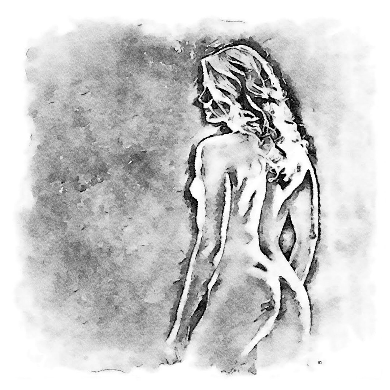 Rug van een mooie vrouw door SaskiaBJ