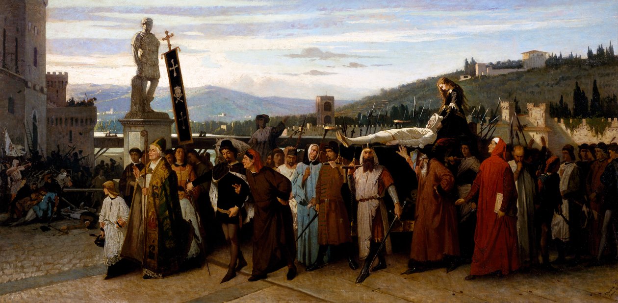 De begrafenis van Buondelmonte door Saverio Altamura