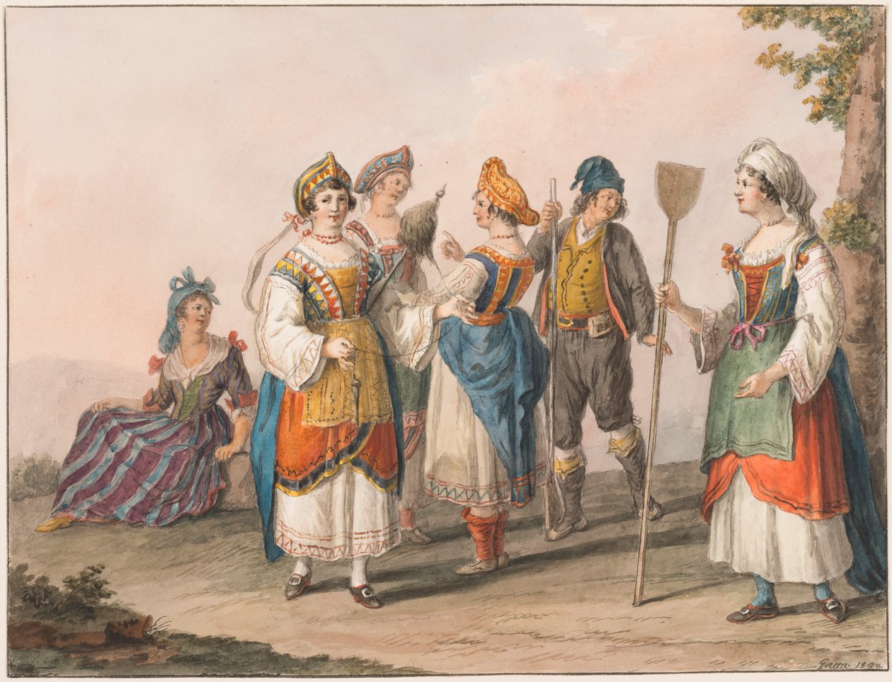 Kostuums van Zuid-Calabrië door Saverio della Gatta