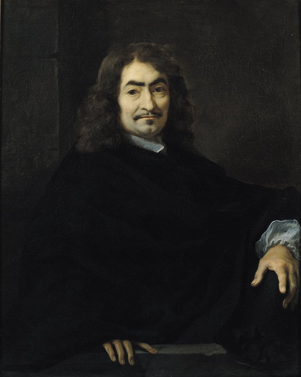 Portret, vermoedelijk Rene Descartes (1596-1650) door Sébastien Bourdon