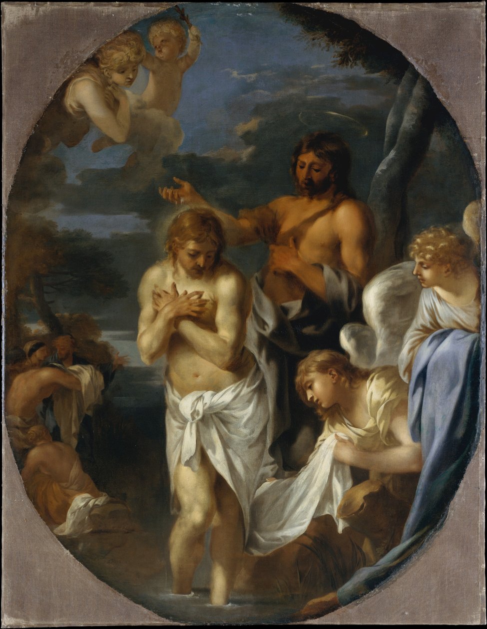 De doop van Christus, ca. 1650 door Sébastien Bourdon