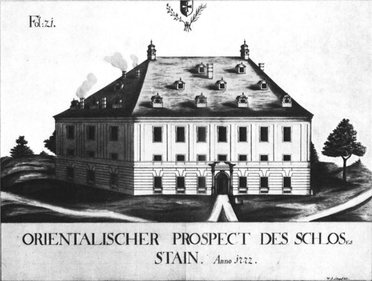 Kasteel Stein uit het Oriëntaalse perspectief (1772) van Schnepf door Schnepf