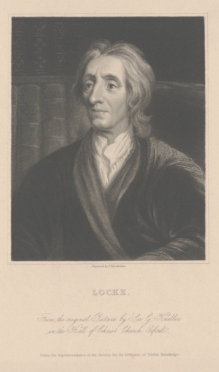 John Locke, gegraveerd door J. Posselwhite (gravure) door School English