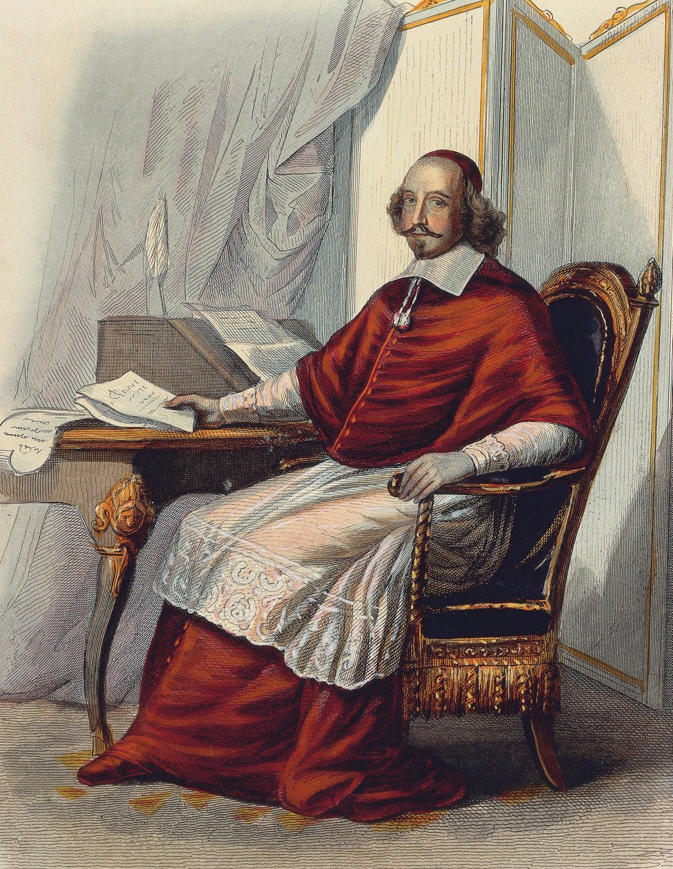 Kardinaal Jules Mazarin (Giulio Mazzarini) door School French
