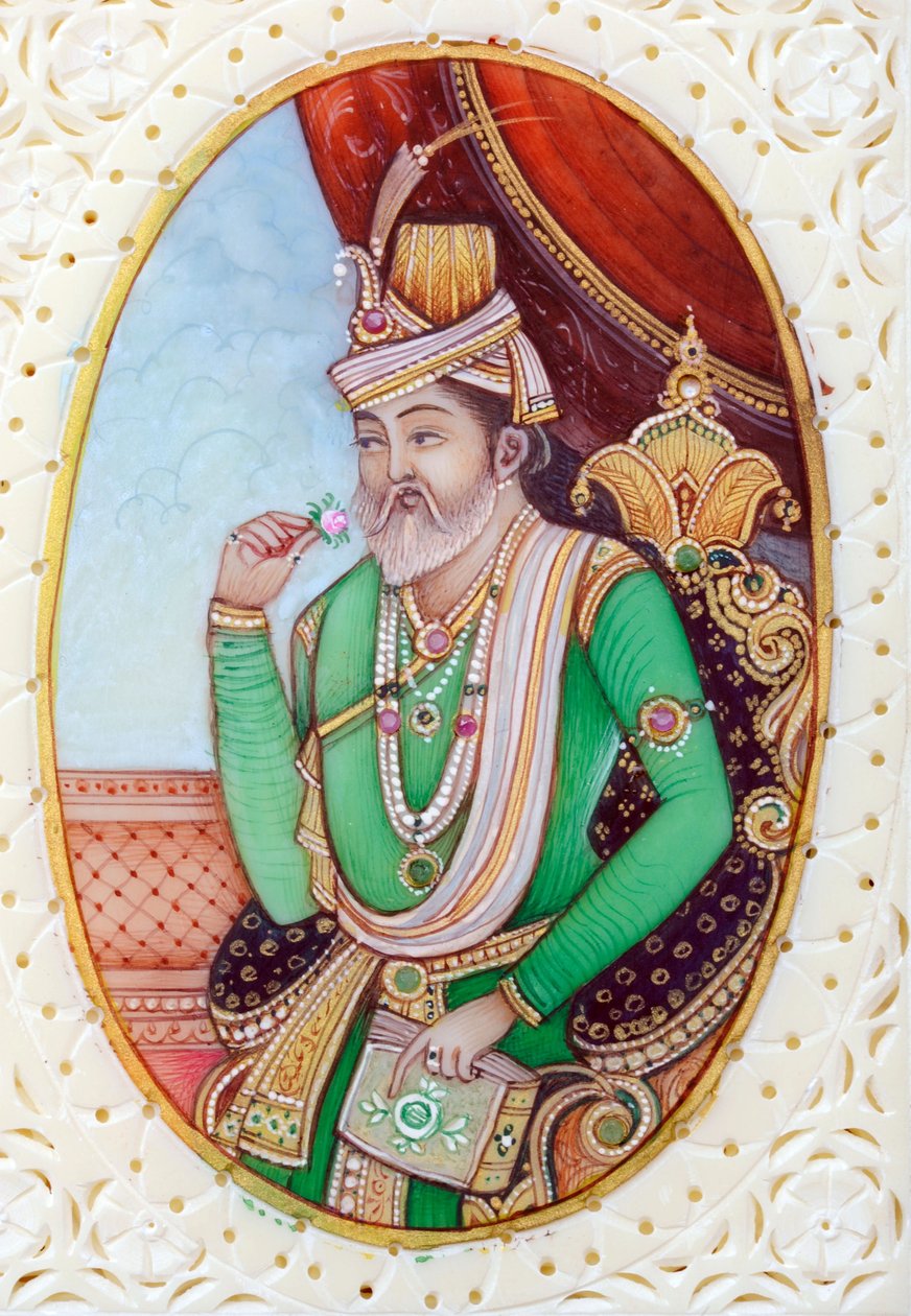 Miniatuurschilderij van Mughal-keizer Humayun door School Indian