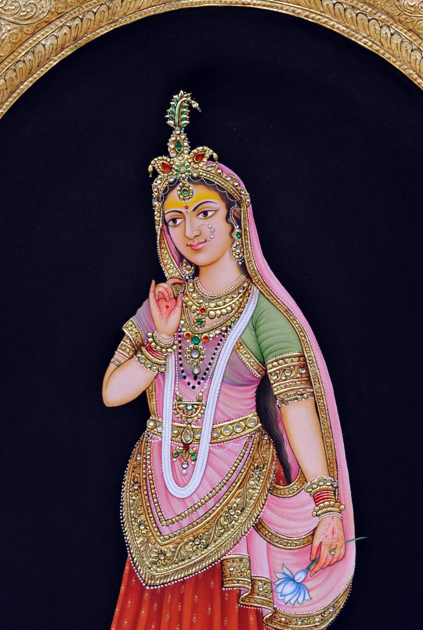 Miniatuurschildering van Radha door School Indian