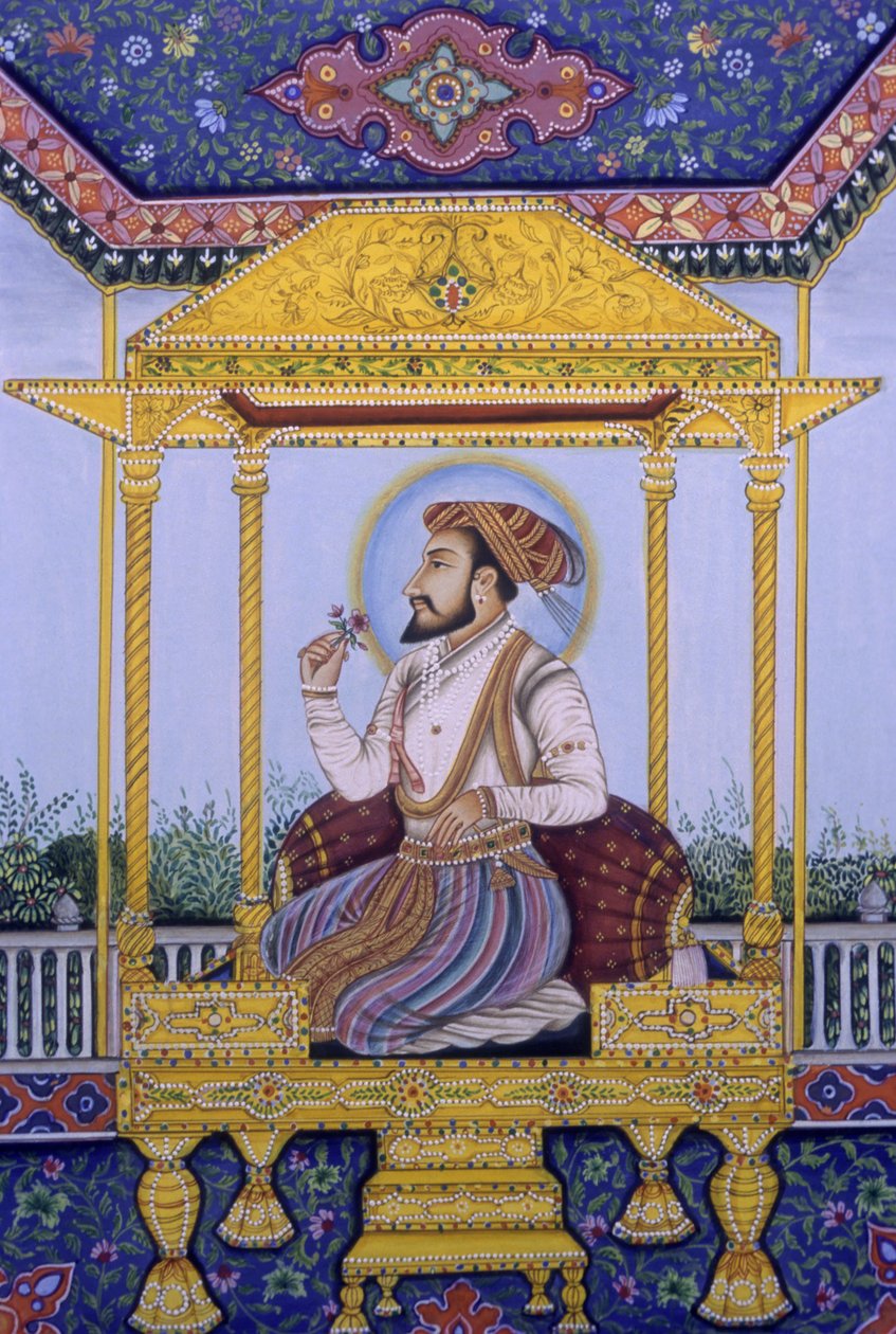 Mughal keizer Shah Jahan miniatuurschilderij door School Indian