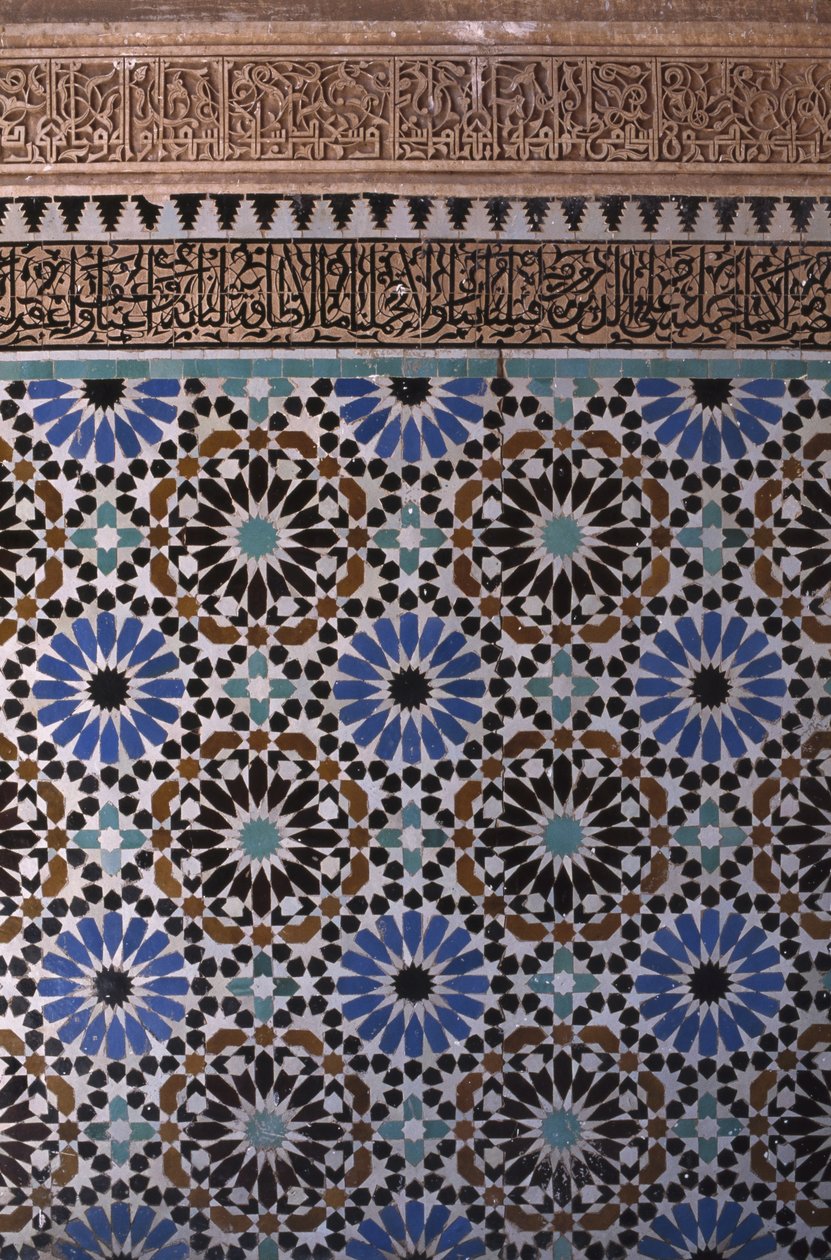 Detail van een muur (keramiek) door School Islamic