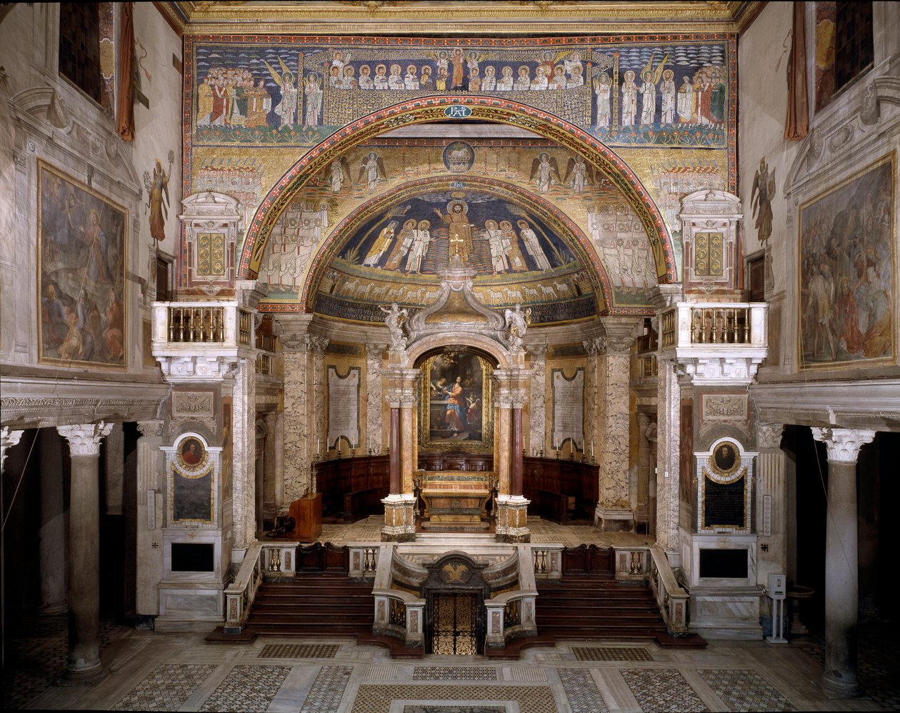 Interieur van de Basiliek door School Italian