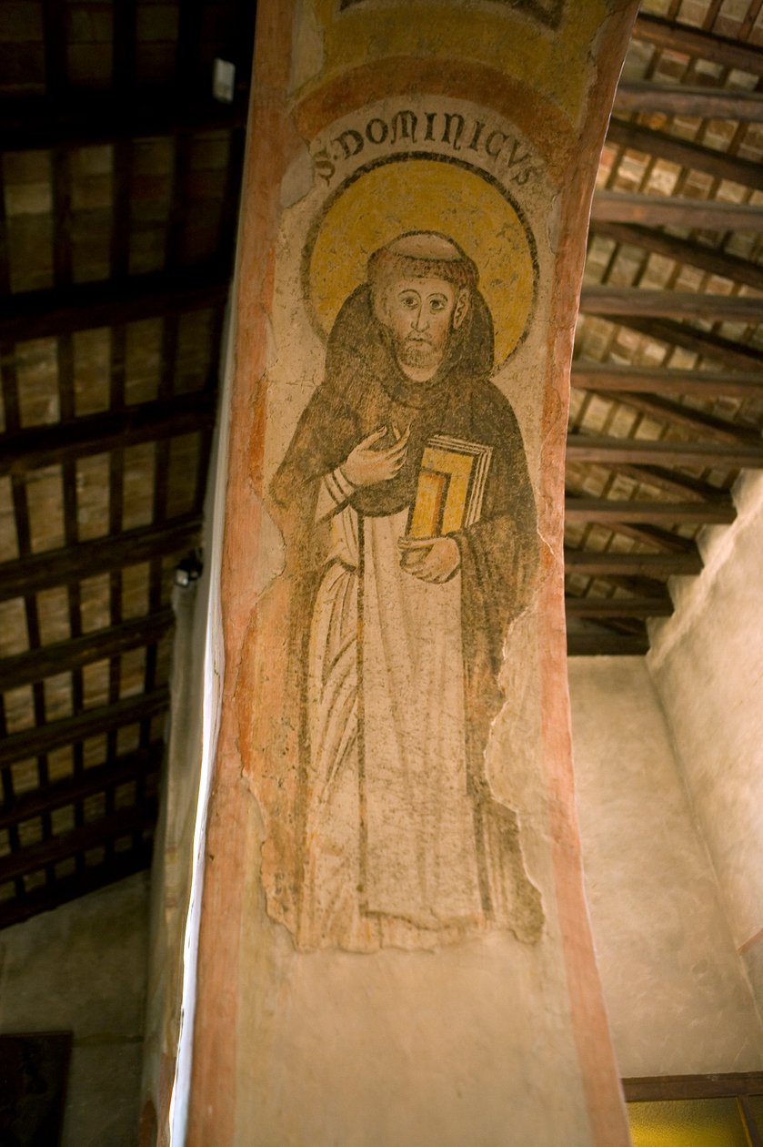 Sint-Dominicus (fresco) door School Italian