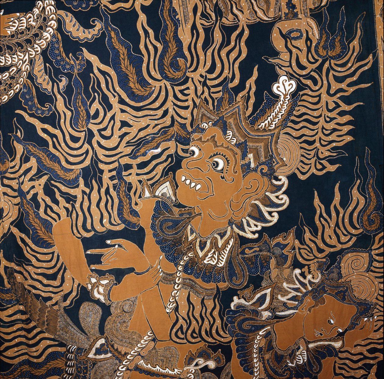Javaanse batik met een monster door School Javanese