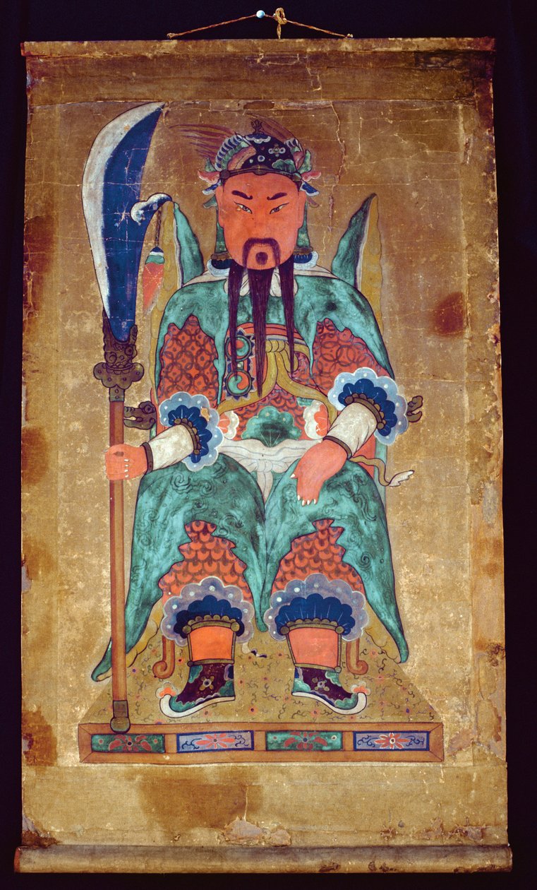 Gwanwoojanggun (natuurlijk pigment op papier) door School Korean