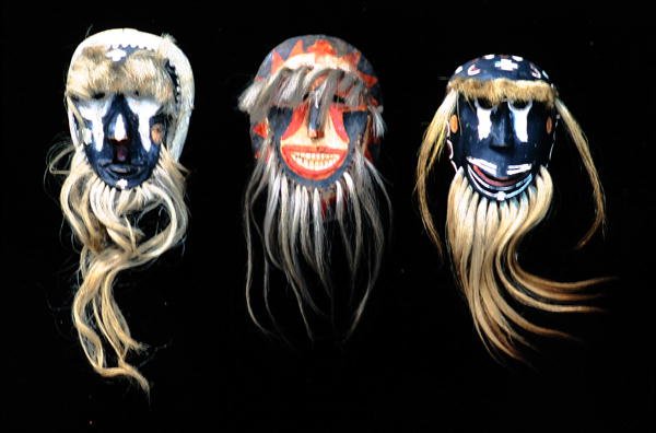 Drie maskers door School Mexican