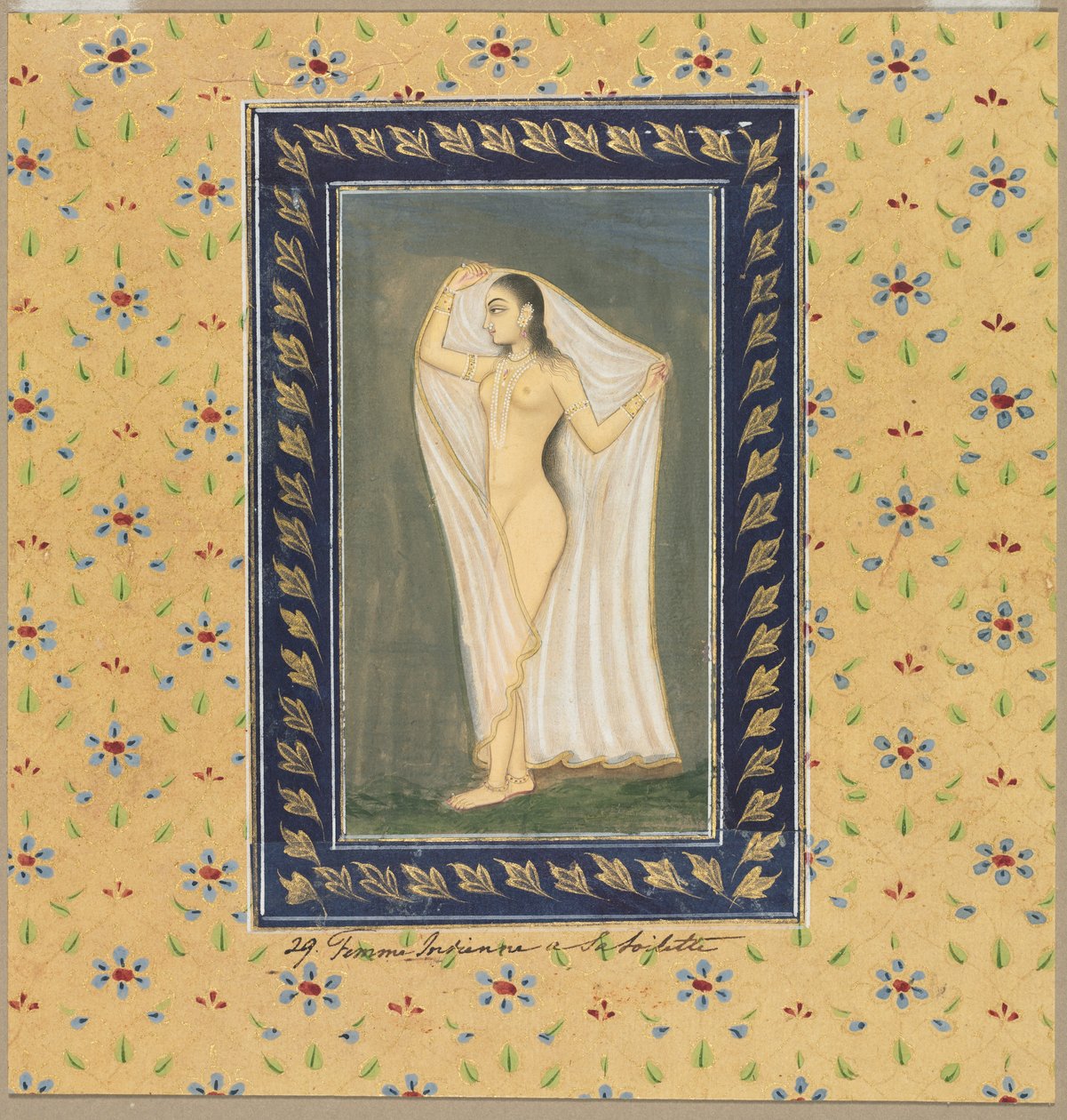 Dame na een bad door School Mughal
