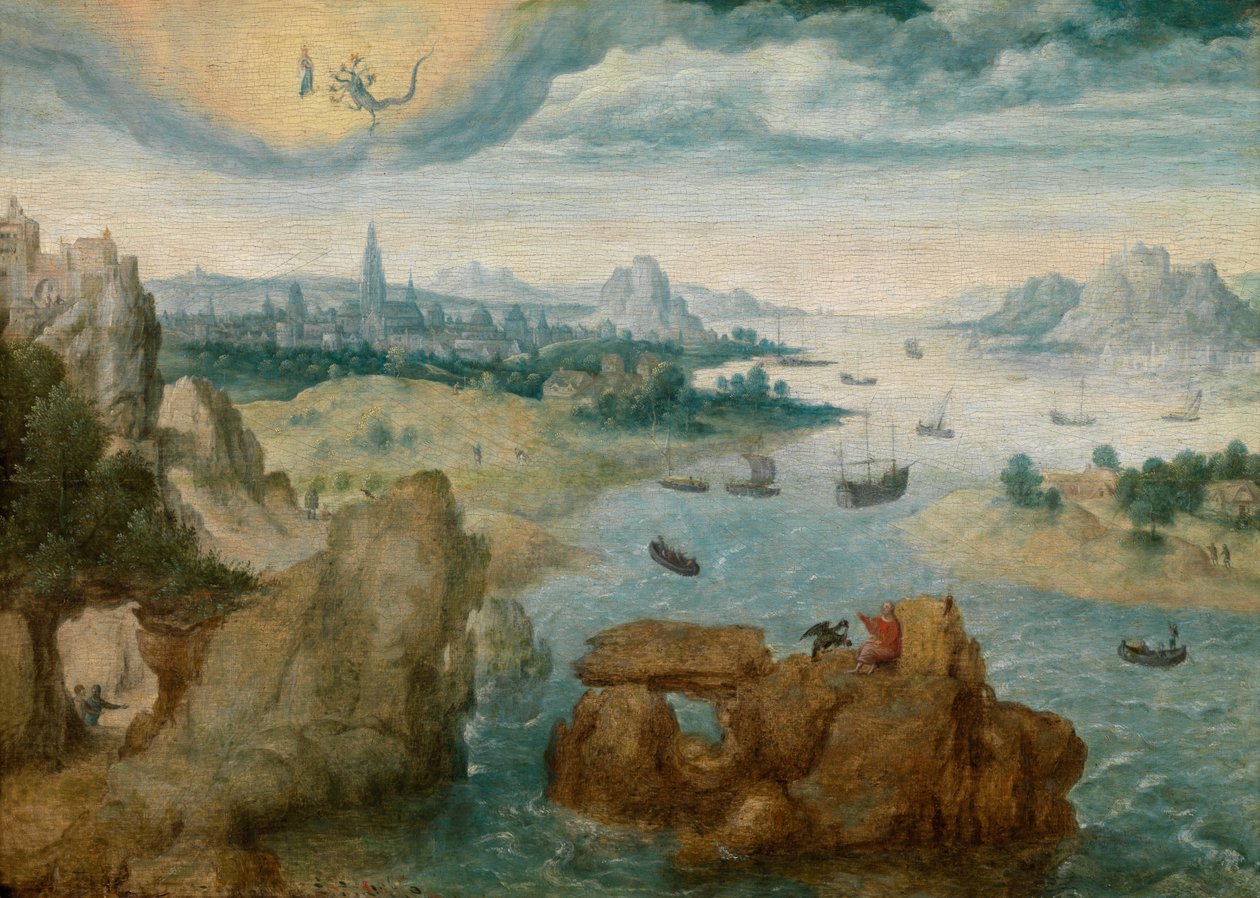 St. Johannes op Patmos door School Netherlandish