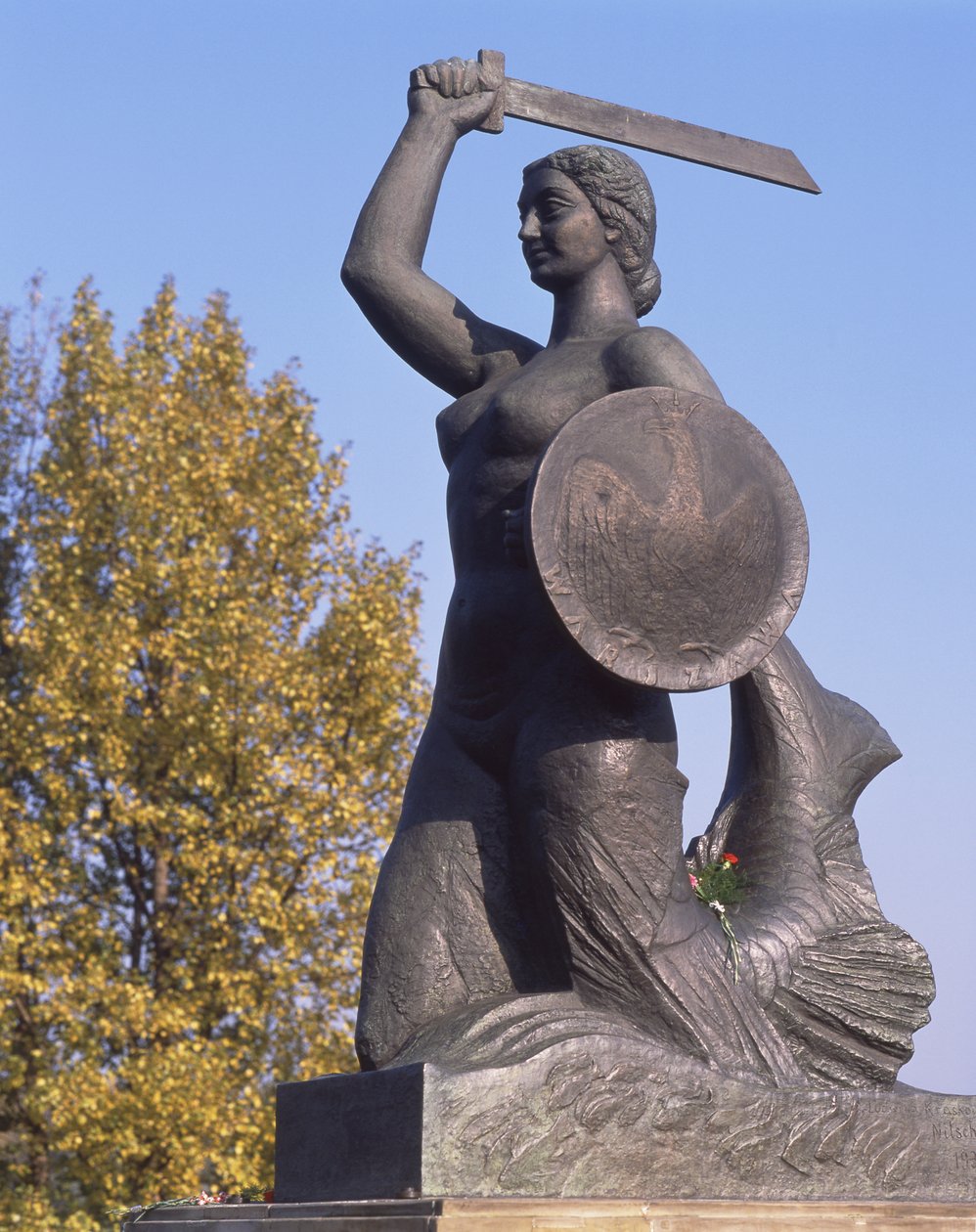 Zeemeermin Monument door School Polish
