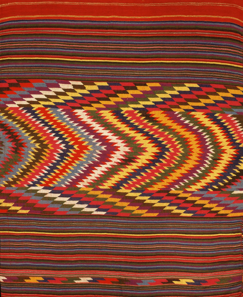 Detail van Tai Lu-stof door School Thai