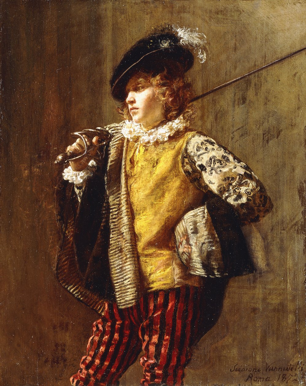 Een elegante hoveling, 1872 door Scipione Vannutelli