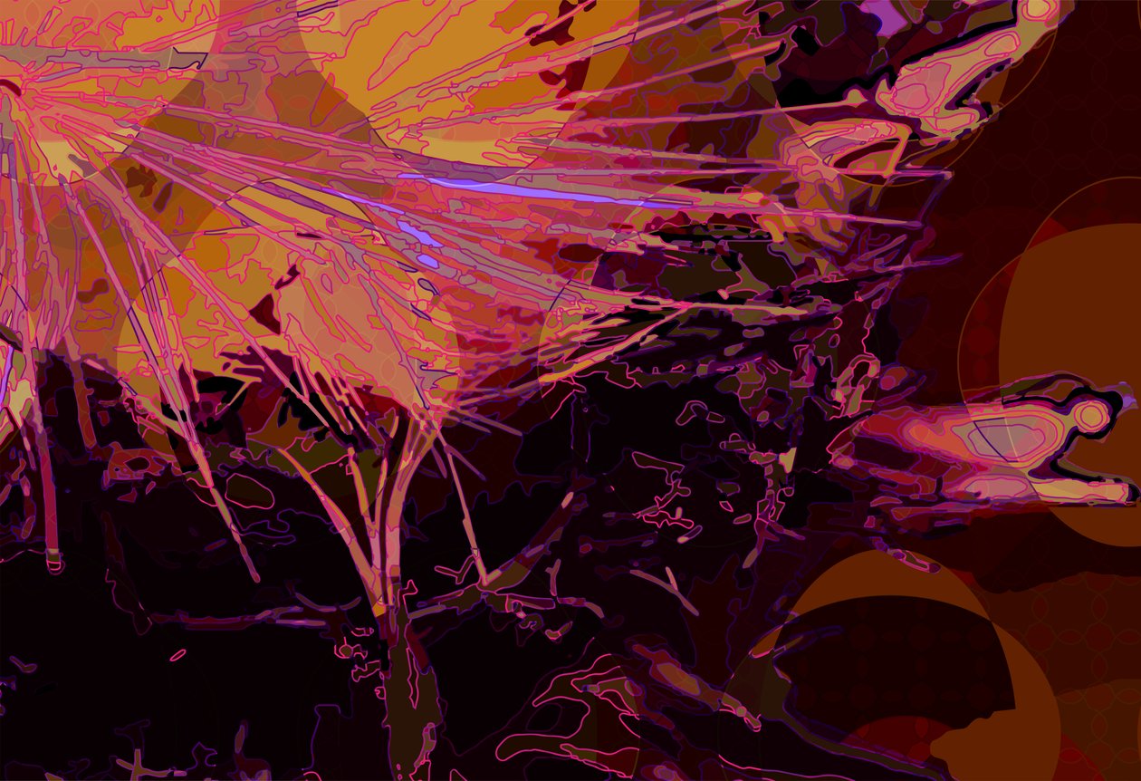 Artisjok abstract horizontaal 6 door Scott J. Davis