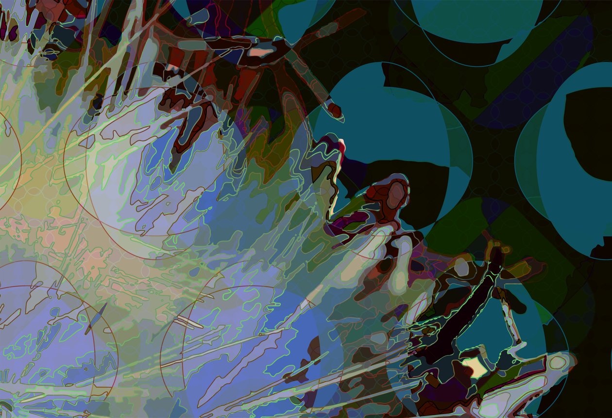 Artisjok abstract horizontaal 8 door Scott J. Davis